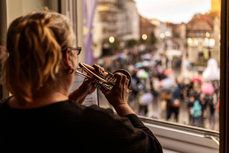 Eutin_Kulturnacht_Eröffnung_Markt_Trompete © Anne Weise_Eutin Tourismus